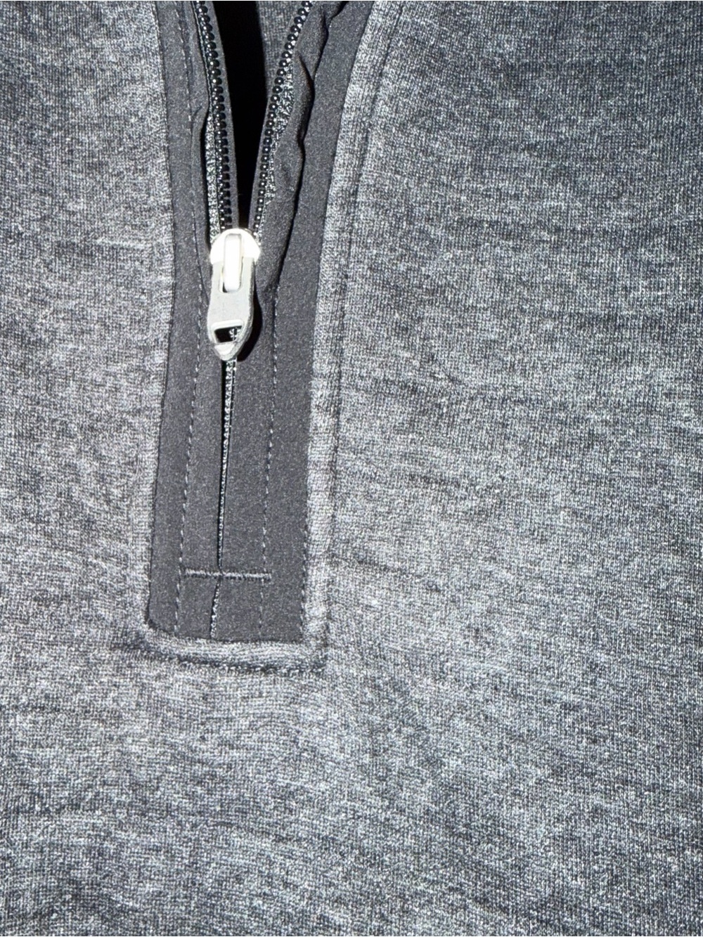 NWOT The North Face Charcoal Grey Quilted Quarter-Zip Pullover - Picture 3 of 5